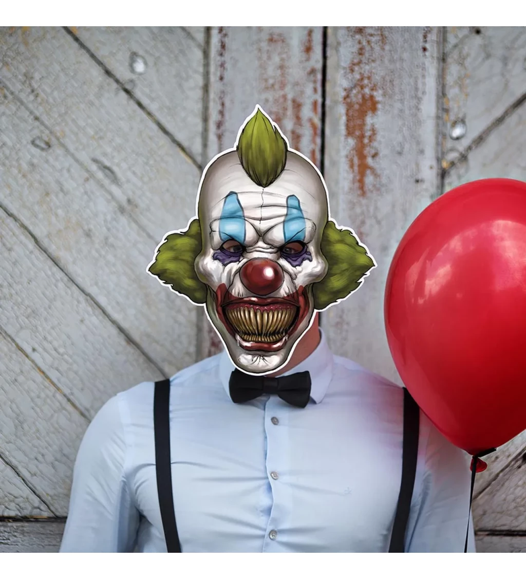 Strašidelný klaun maska