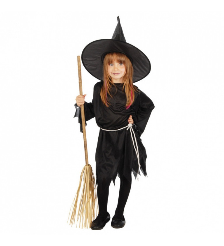 Halloween kostým pro děti "Černá čarodějnice"