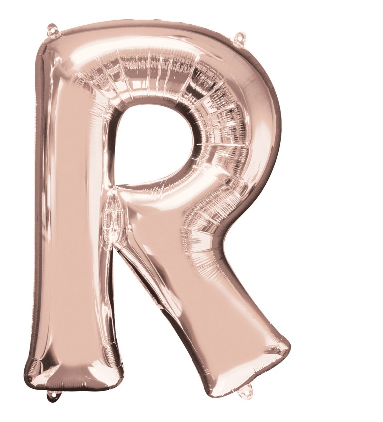 Balonek "R" - růžové zlato