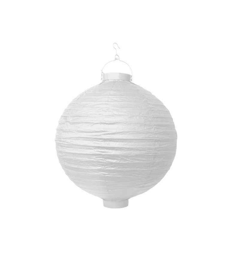 Papírový lampion - bílý 30 cm