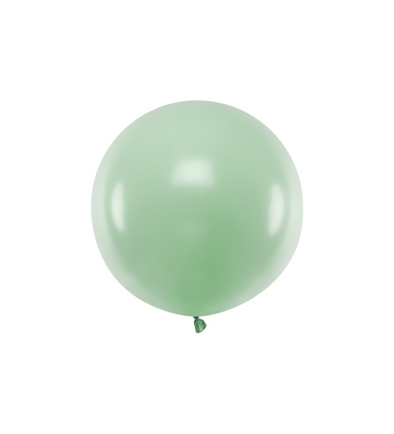 Obrovský balónek v pistáciové barvě