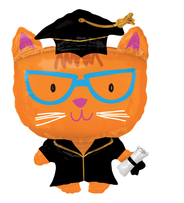 Kočka absolvent - Balónek