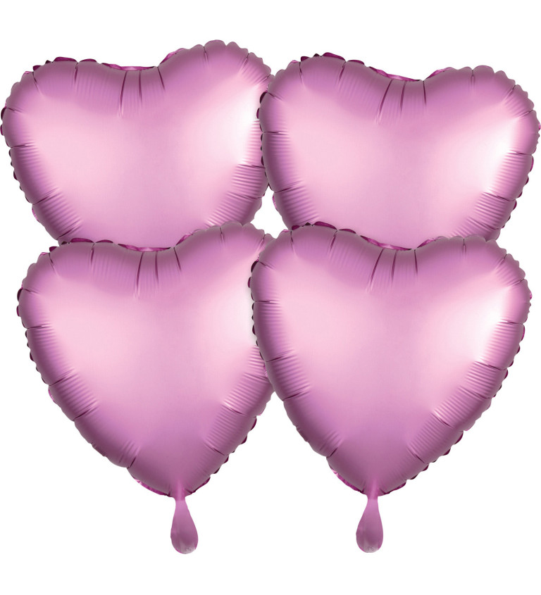 Balónky srdce - růžové