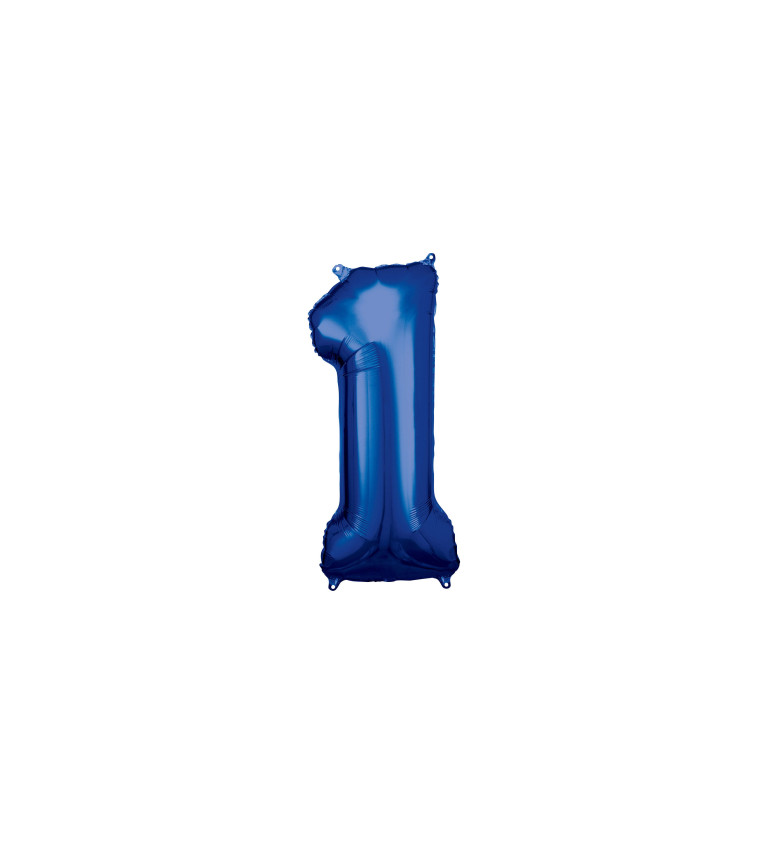 Fóliový balónek - modré číslo 1