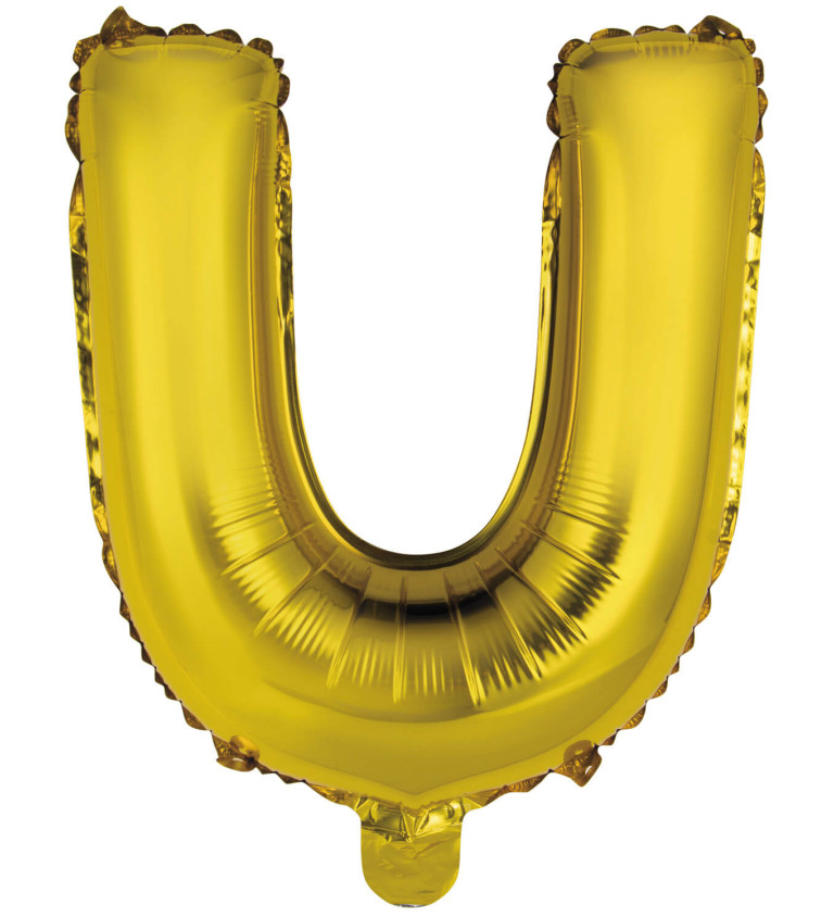 Fóliový balónek malý - zlaté písmeno U