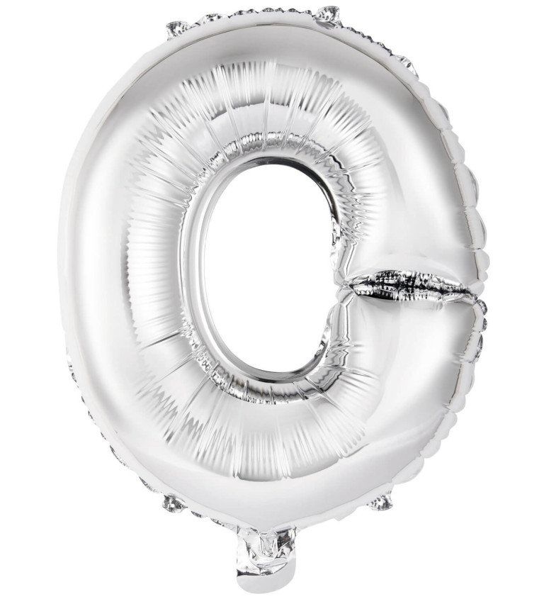 Fóliový balónek malý - stříbrné písmeno O