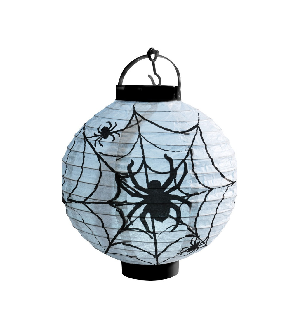 Halloweenský lampion - pavučina