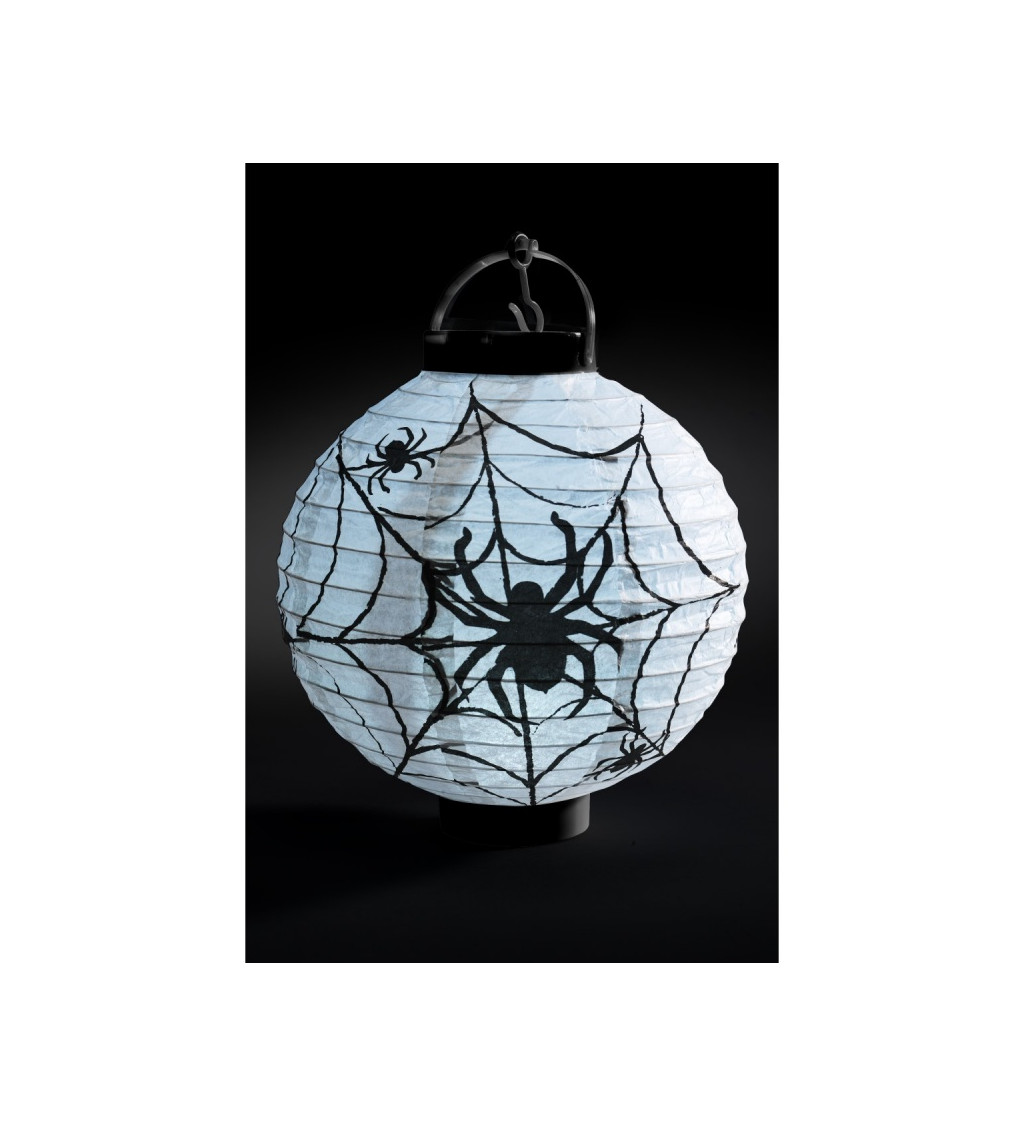 Halloweenský lampion - pavučina