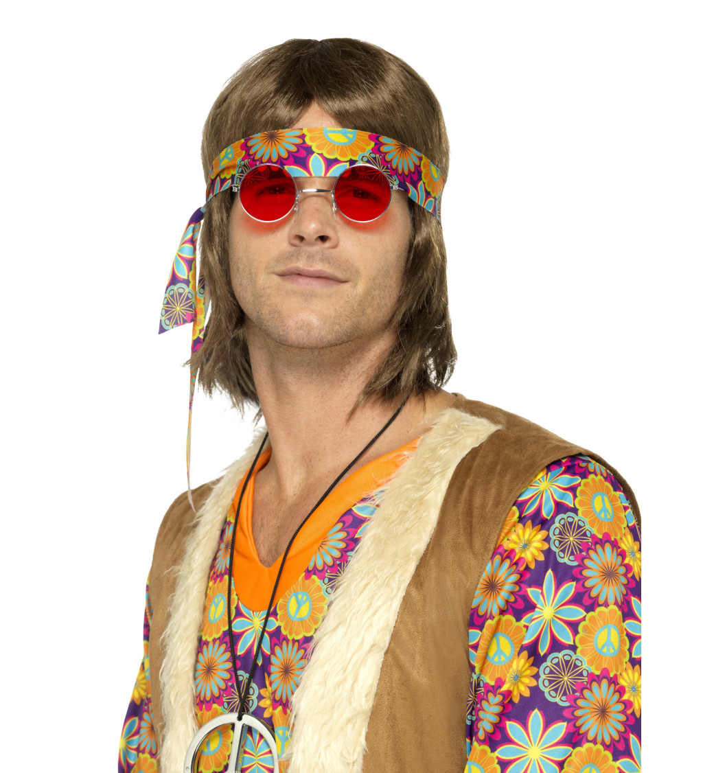 Hippie brýle červené