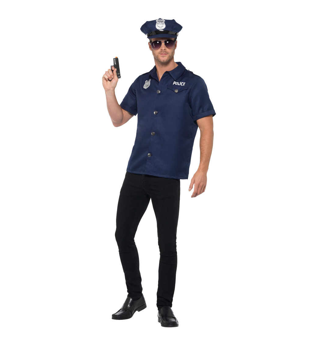 Pánský kostým policajt - modrý