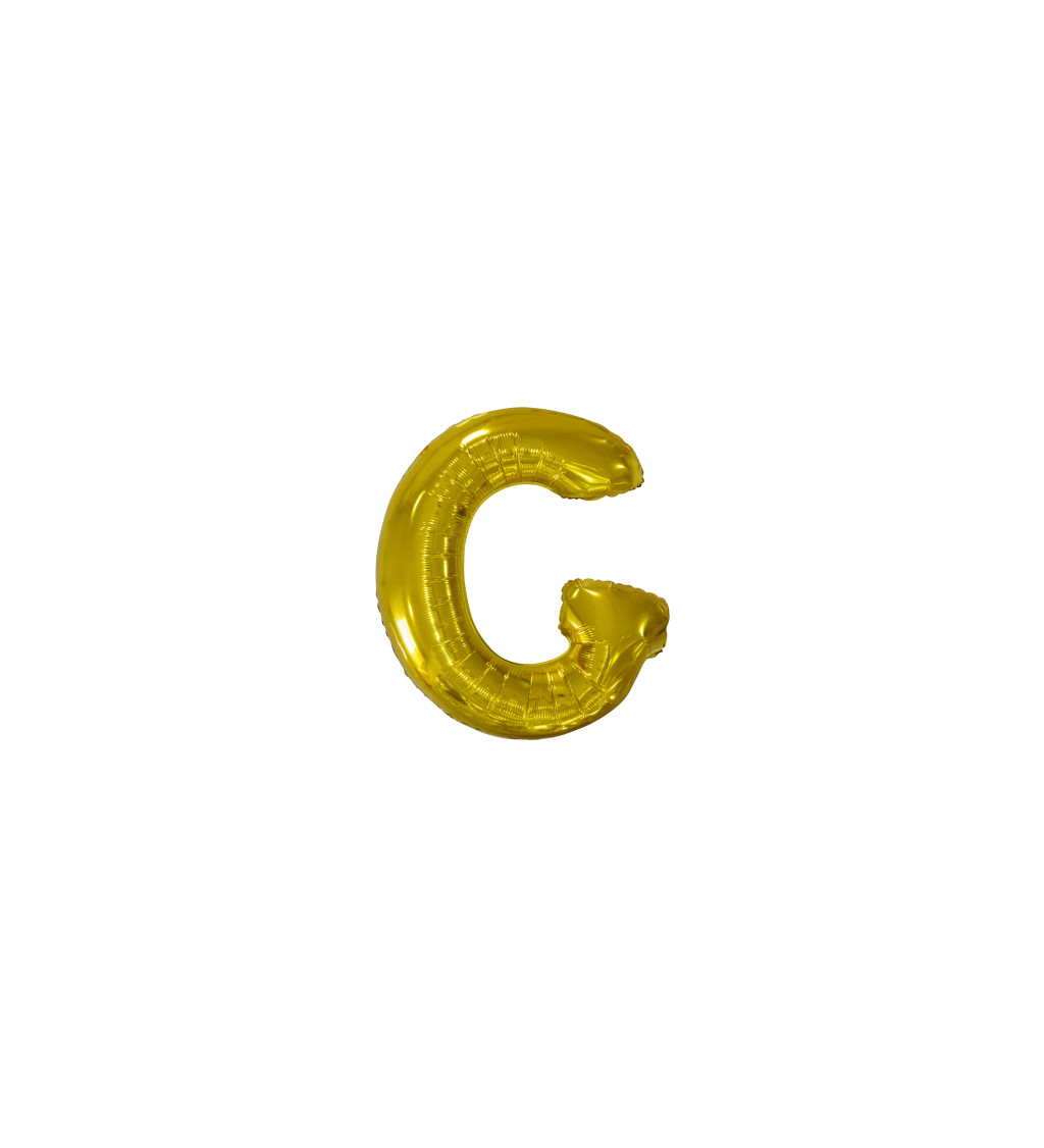 Zlatý balónek s písmenem 'G'