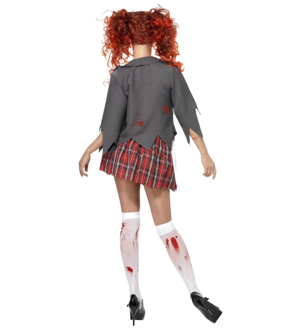 Kostým na halloween "Zombie školačka"
