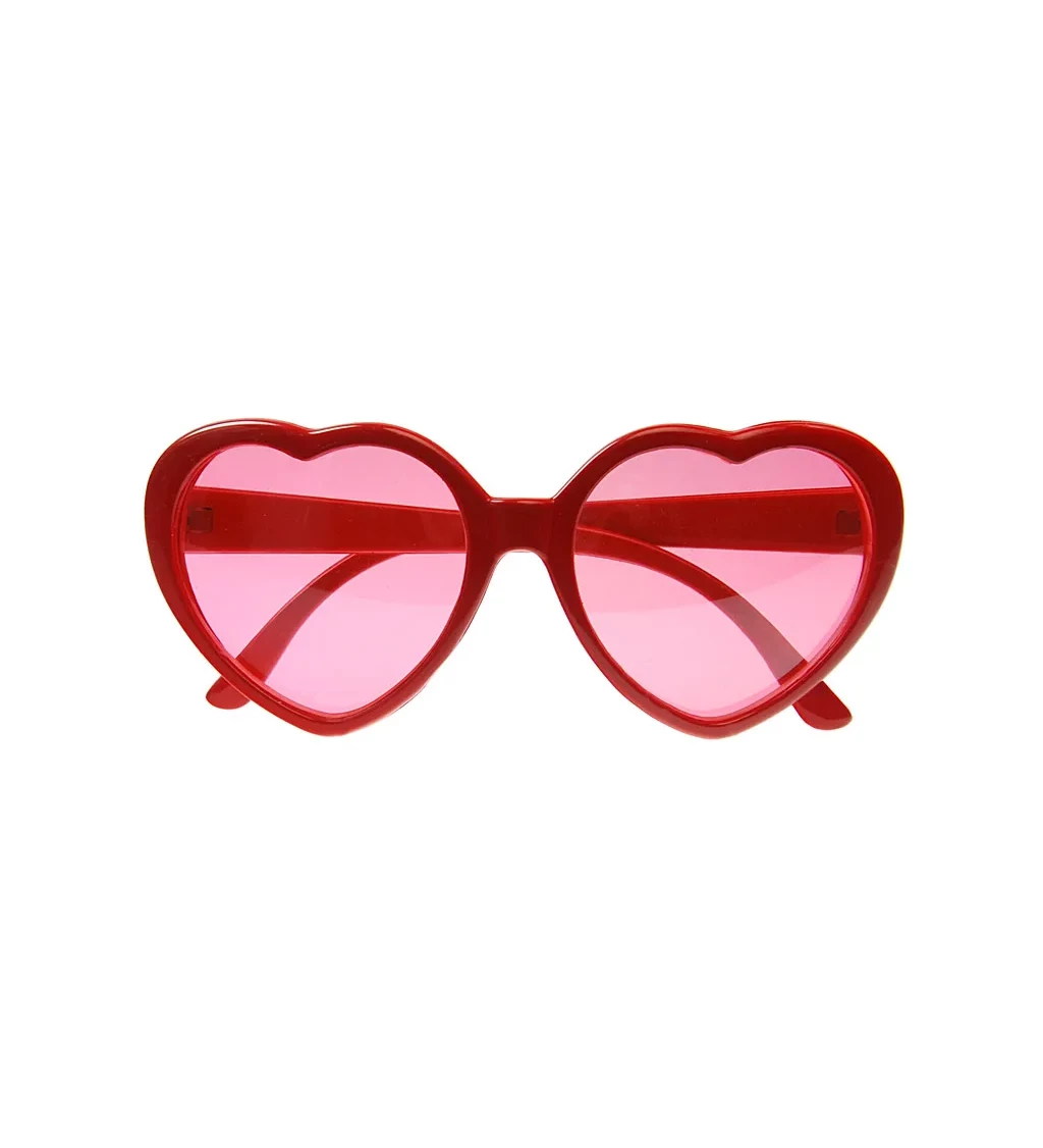 Brýle srdce červené