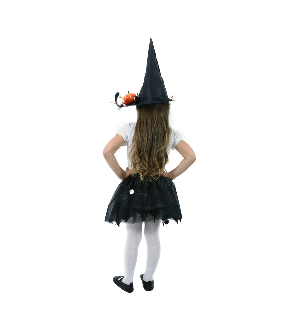 Dětská tutu sukýnka a klobouk - čarodějnice