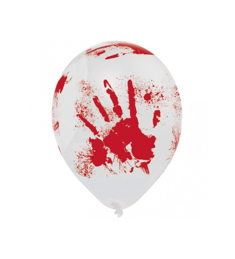 Sada balónků s krvavými otisky