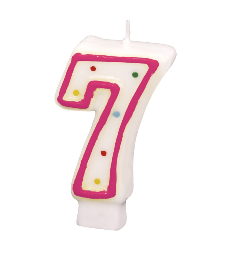 Svíčka ve tvaru čísla 7