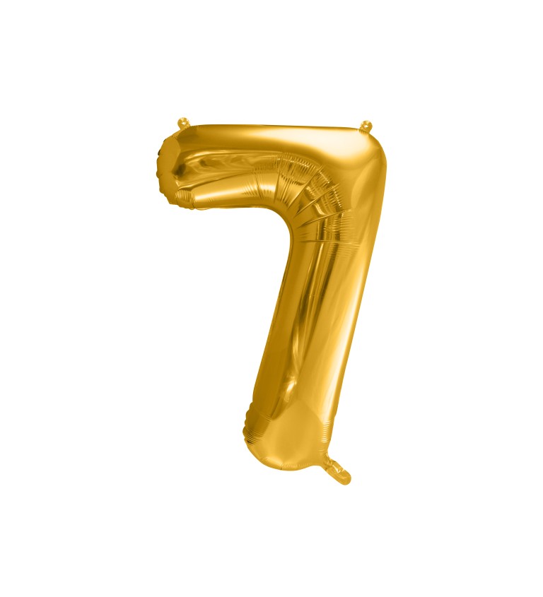 Fóliový balónek zlatý - číslo 7
