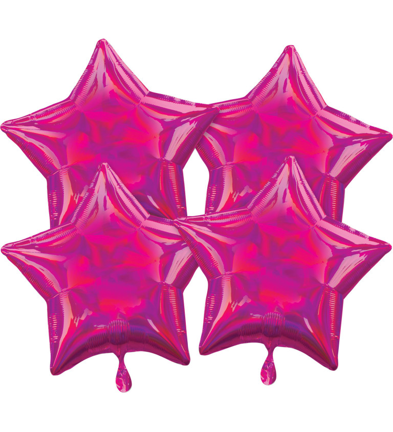 Sada duhově purpurových fóliových balónků II