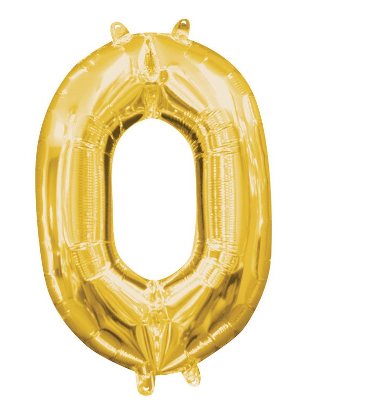 Fóliový balónek - zlaté číslo 0