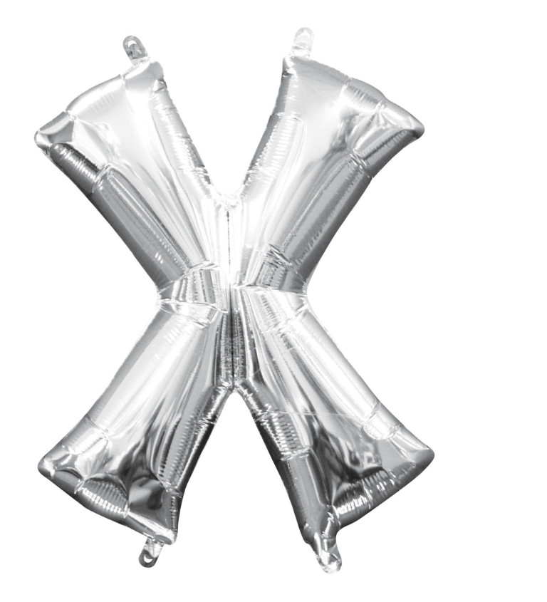 Balonek "X" malý - stříbrný