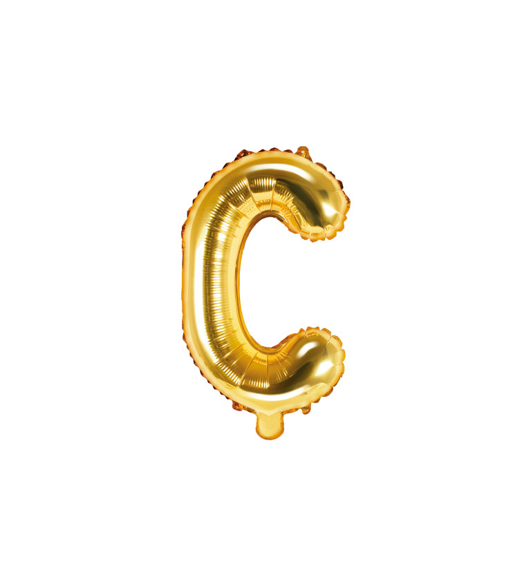 Fóliový balónek - zlaté písmeno C