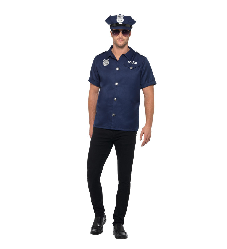 Pánský kostým policajt - modrý