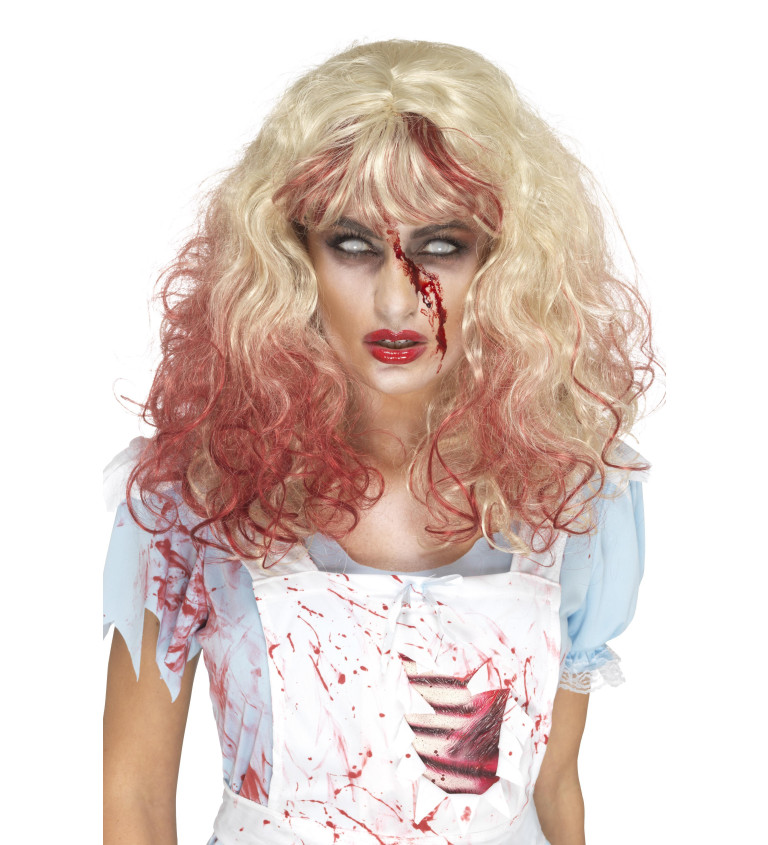 Zombie krvavá dámská paruka