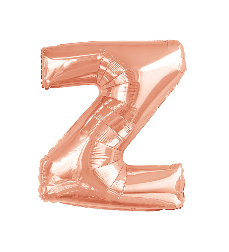 Fóliový balónek - rose gold písmeno Z