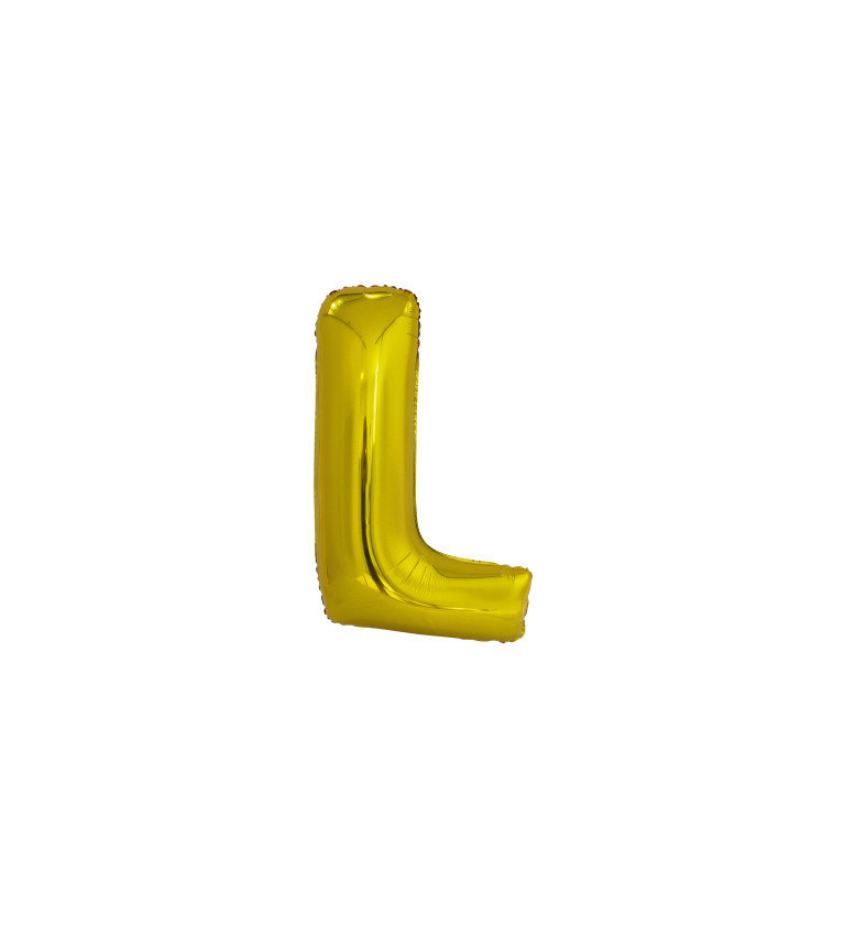 Zlatý balónek s písmenem 'L'