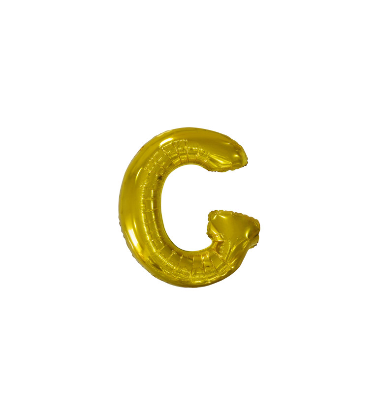 Zlatý balónek s písmenem 'G'