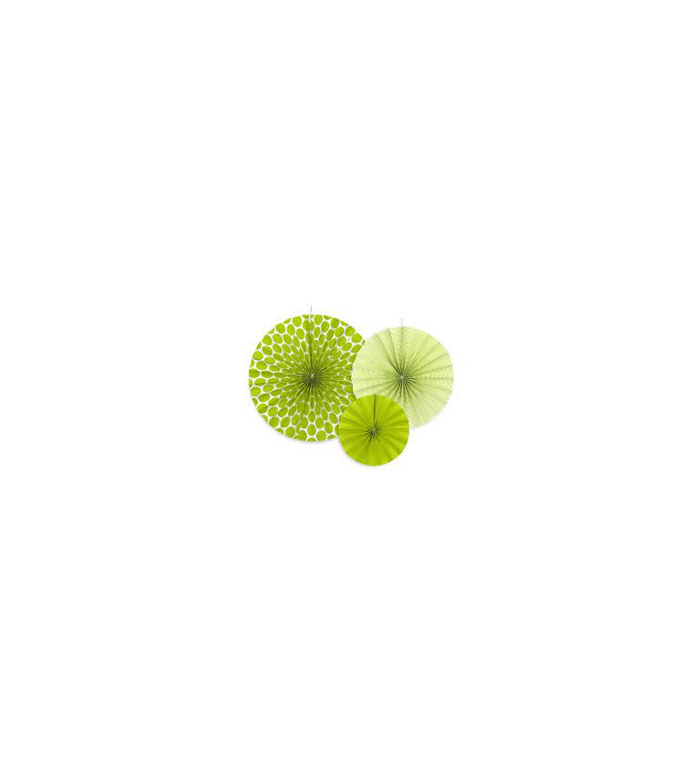 Dekorativní rozeta - zelená 3ks