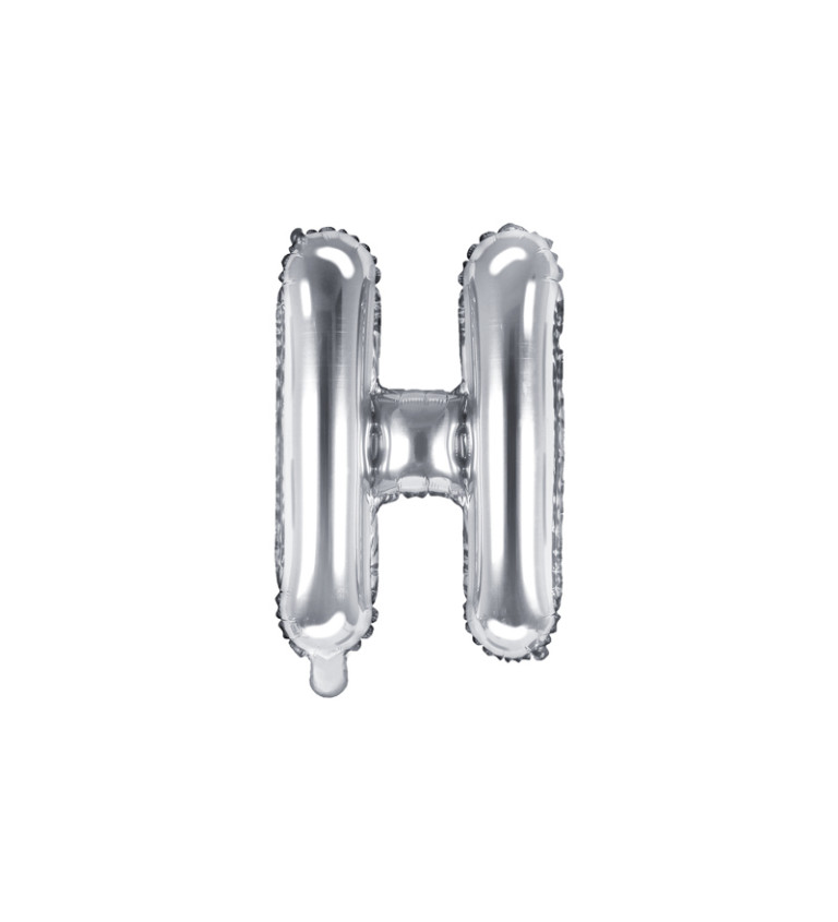 Fóliový balónek - stříbrné písmeno H