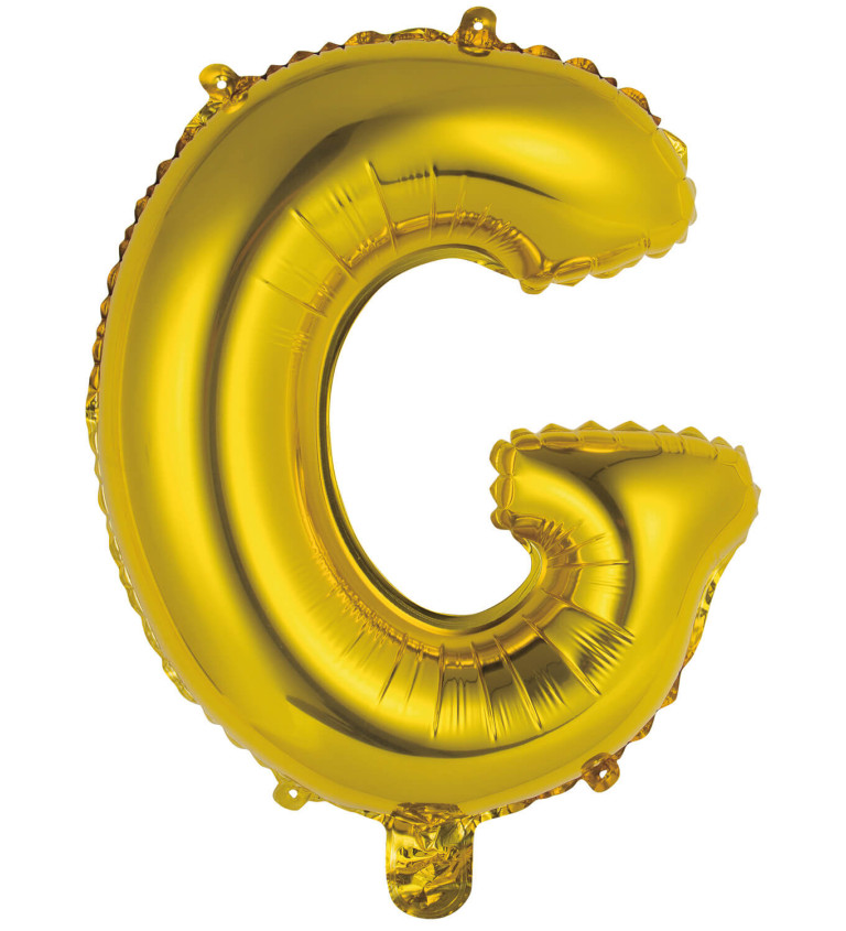 Fóliový balónek malý - zlaté písmeno G