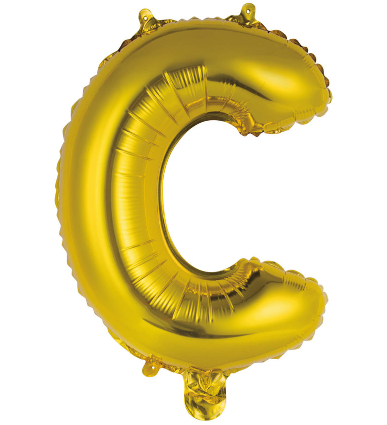 Fóliový balónek malý - zlaté písmeno C