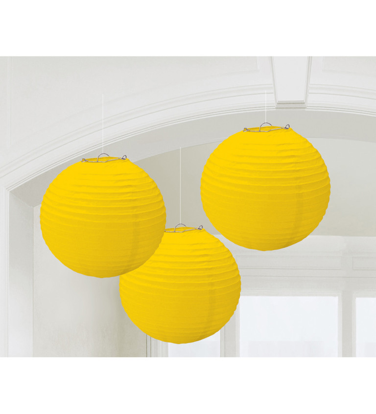 Žluté lampióny - dekorace