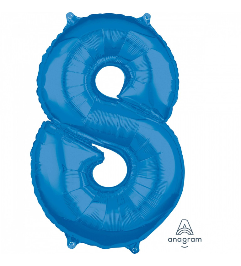 Balónek modré číslo 8