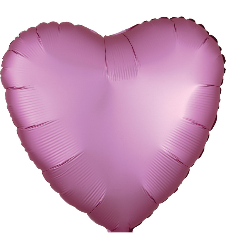 Fóliový balón - srdce růžové