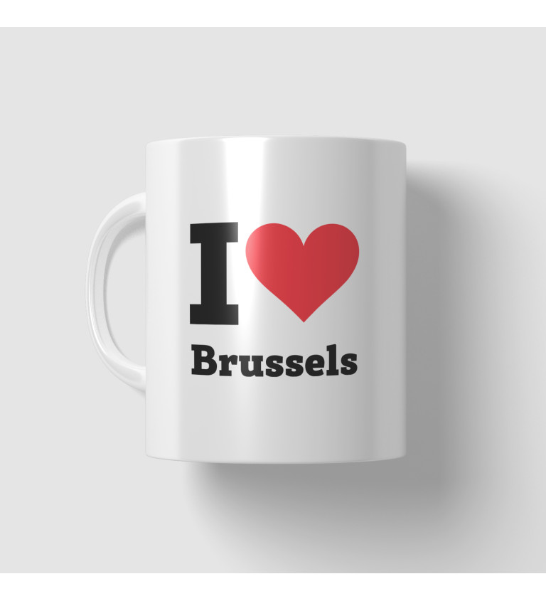 Hrnek s nápisem - I love Brussels