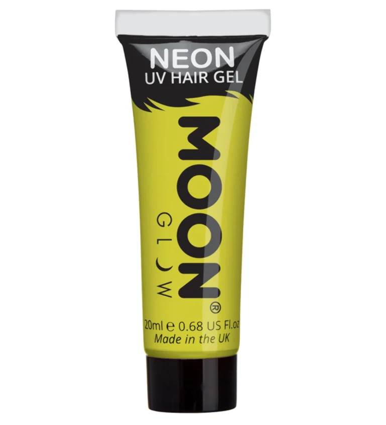 UV neon gel na vlasy - žlutý