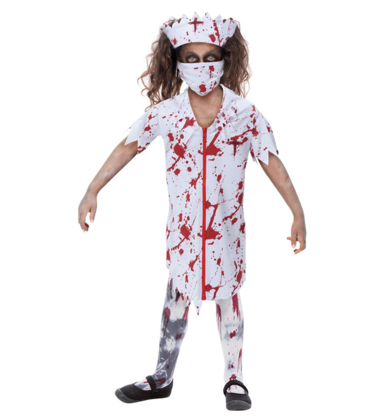 Zombie zdravotní sestra - dětský kostým